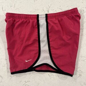Womens Nike Running Pink White Black Dri-Fit Shorts Size Youth XL